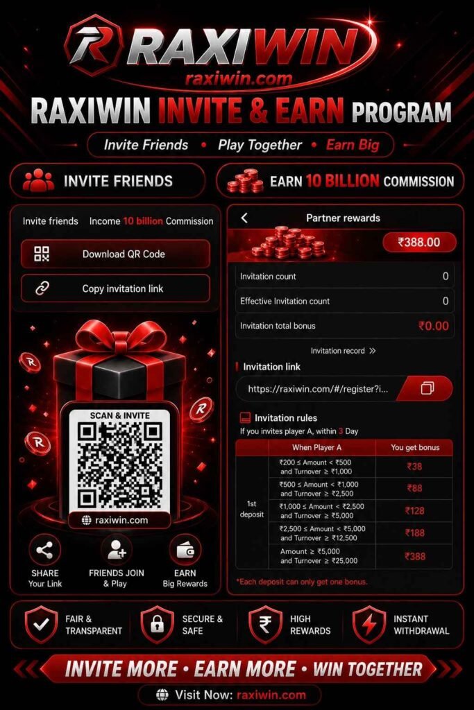 Raxiwin Invite & Earn Screenshot